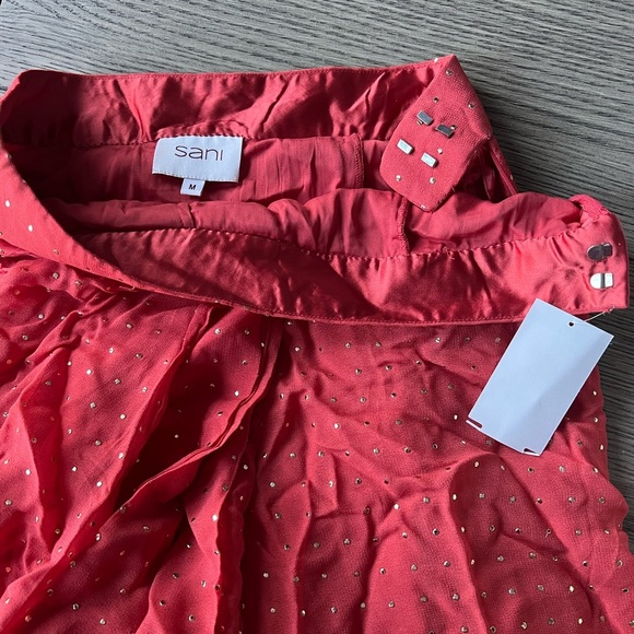 Sani Zian Drape Saree Skirt sz M in Orange - Picture 13 of 13